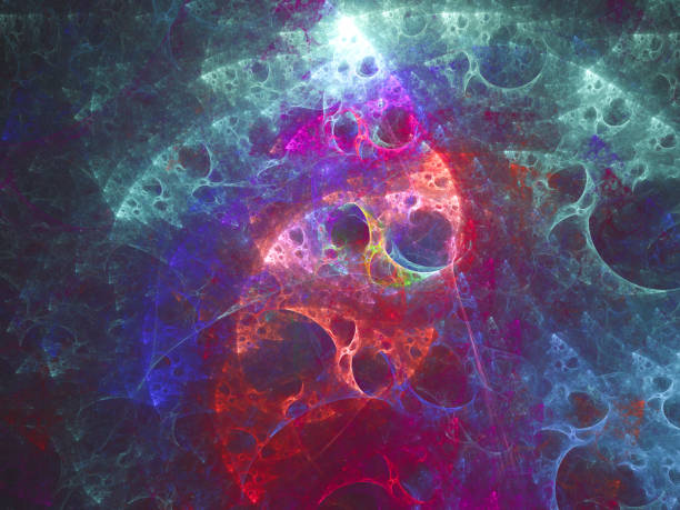 istock Abstract fractal art background. Computer generated fractal illustration art in multicolors 1386618512
