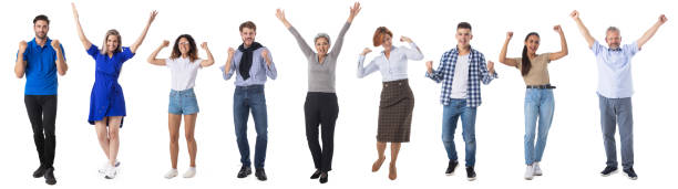 istock Set of happy people 1386624277