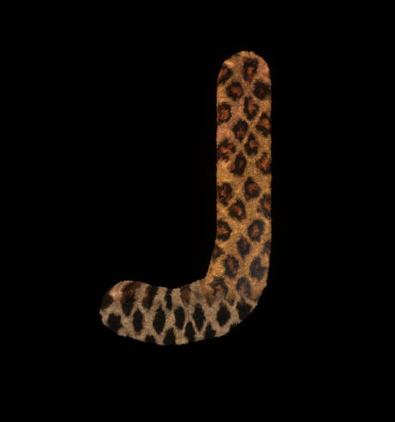 istock Leopard Themed Font Letter J 1386627671