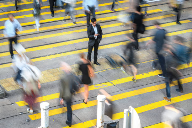istock Blurred Businesspeople On Their Way To Work 1386631514