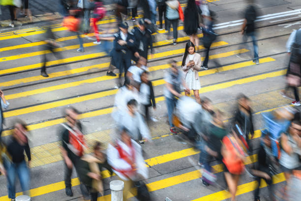 istock Blurred Businesspeople On Their Way To Work 1386631528
