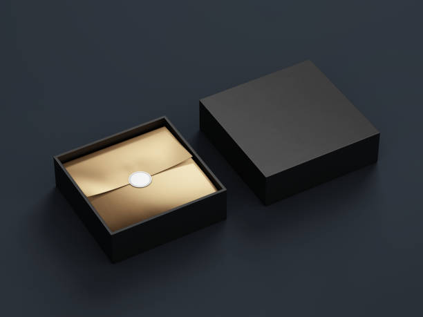 istock Blank open box packaging mockup , Template for your design - branding mockup. 3d rendering. 1386634858