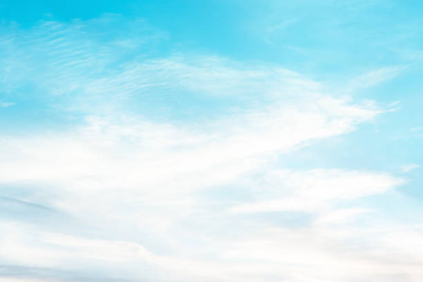 sunset background. sky with soft and blur pastel colored clouds.  gradient cloud on the beach resort. nature. sunrise.  peaceful morning. Instagram toned style