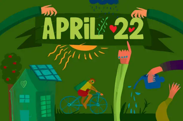 Vector illustration of Celebrating Earth day on April 22nd