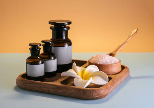 istock Spa set on wooden tray. Self care, wellbeing concept. 1386642431