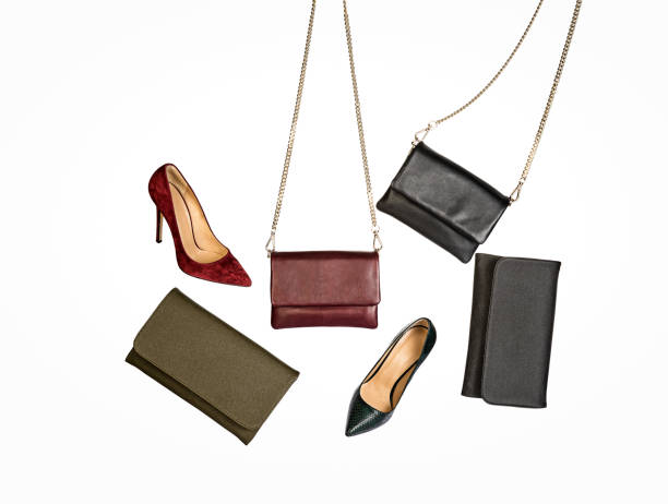 Leather satchel bag and shoes