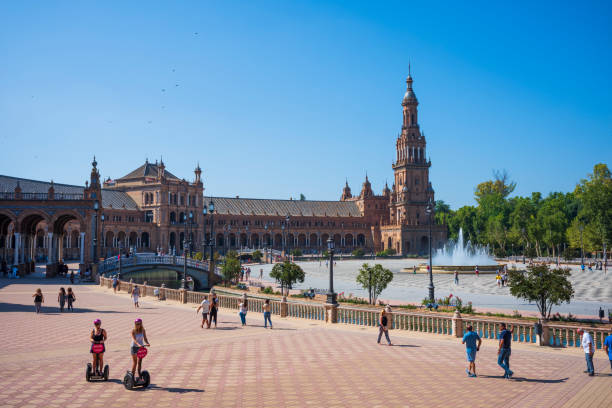 Plaza de España, Seville; Spain. stock photo