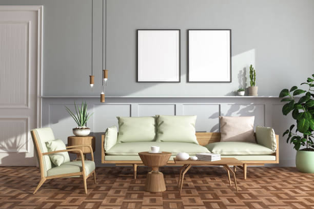 istock Interior design of cozy living room 1386644462