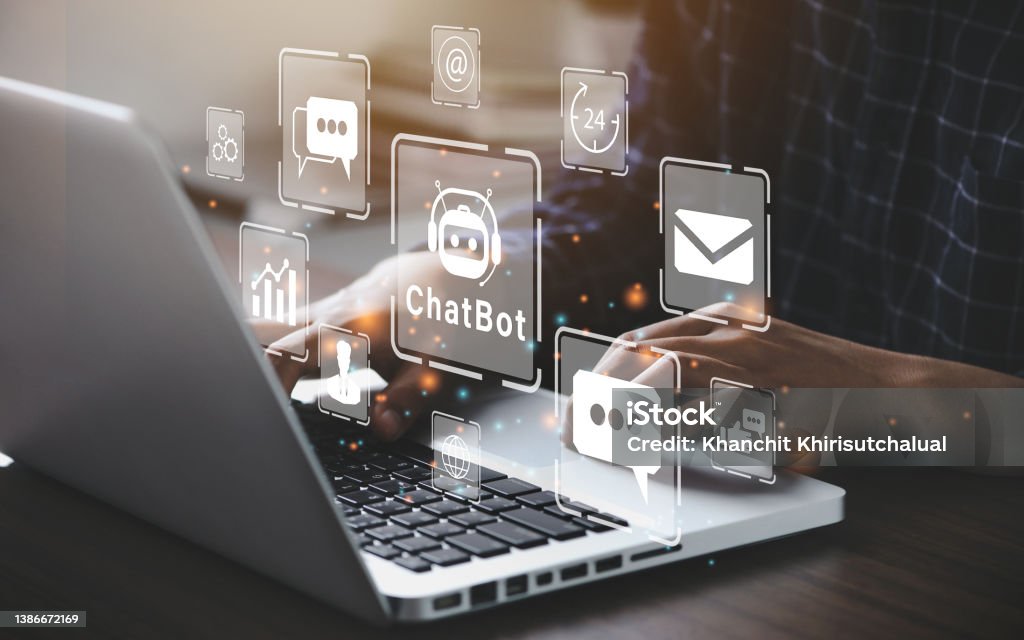 Chat Bot Inside Computer System Using System Ai Chatbot In Computer Or Mobile Application To Uses ...