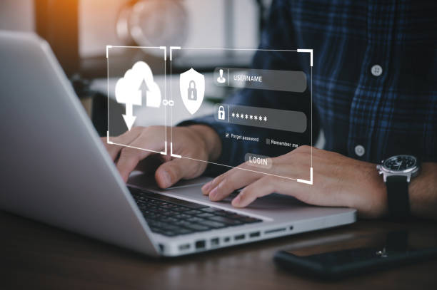 istock user typing login and password in the concept of cyber security, information security, data protection, and encryption for secure access to user's personal information 1386672309