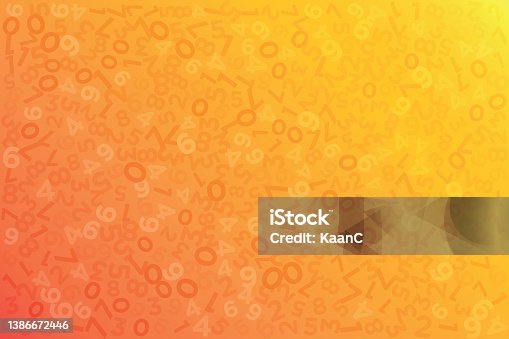 istock Abstract shapes concept design background. Seamless vector pattern - different numbers stock illustration. Abstract numbers background. Vector illustration stock illustration 1386672446