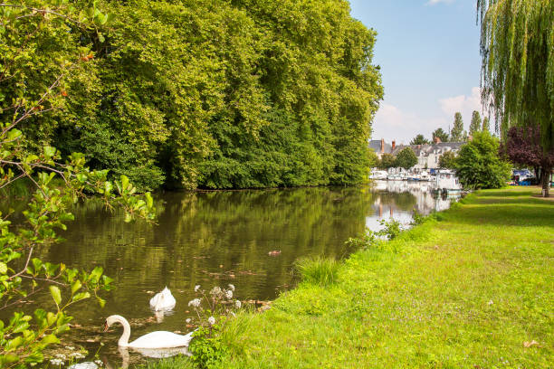 Briare. Old briare canal. Loiret. Centre-Val de Loire stock photo