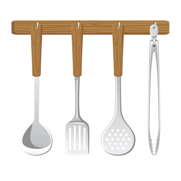 przybory kuchenne - kitchen utensil obrazy stock illustrations