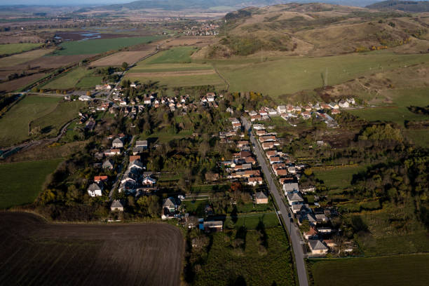 istock Flying over city area 1386683943