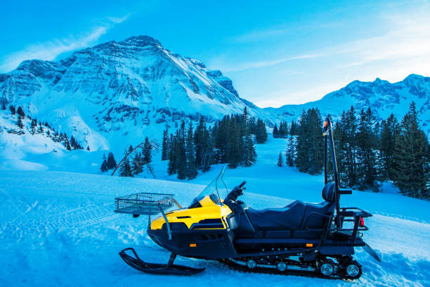 istock A snow mobile in the Austrian mountainous countryside landscape 1386684107