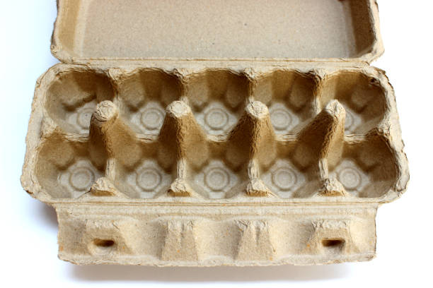 istock The egg tray isolated on the white background 1386684817