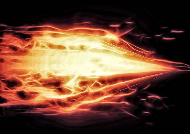 istock 3D illustration of geometric light arrow 1386688393