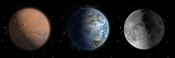 istock Earth, Mars, and the Moon space exploration 1386694736
