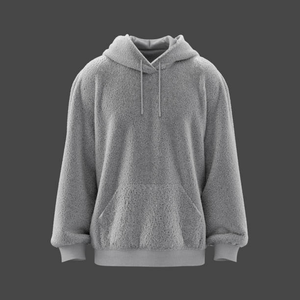 istock Blank fleece hooded mockup for print, 3d rendering, 3d illustration 1386699710