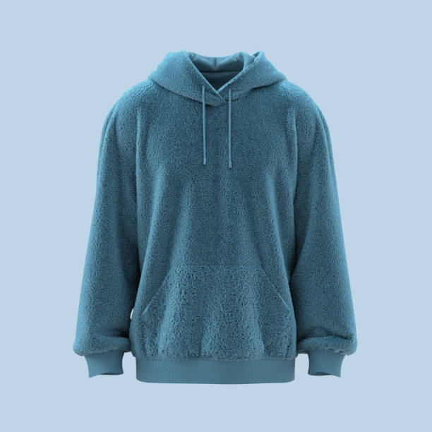 istock Blank fleece hooded mockup for print, 3d rendering, 3d illustration 1386699793