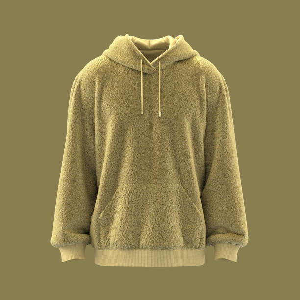istock Blank fleece hooded mockup for print, 3d rendering, 3d illustration 1386699798