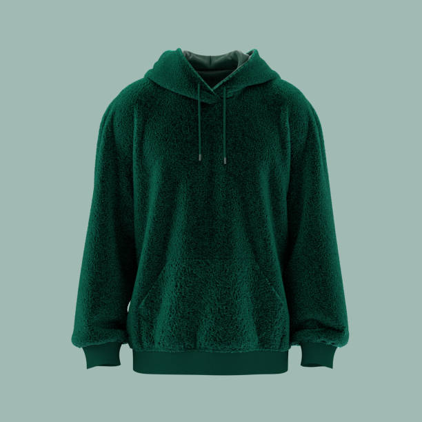 istock Blank fleece hooded mockup for print, 3d rendering, 3d illustration 1386699994