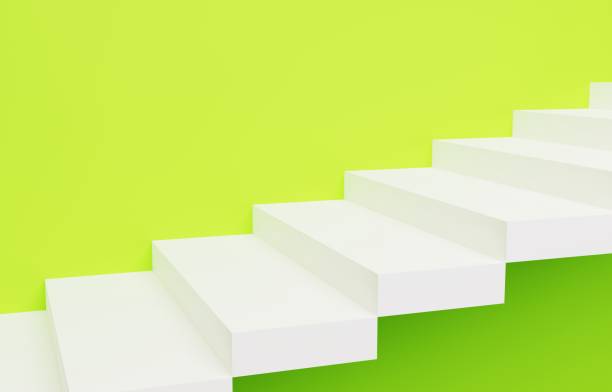 istock 3D image of a simple staircase 1386700004