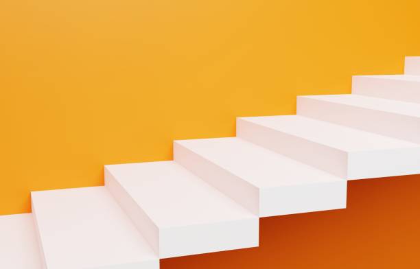 istock 3D image of a simple staircase 1386700590