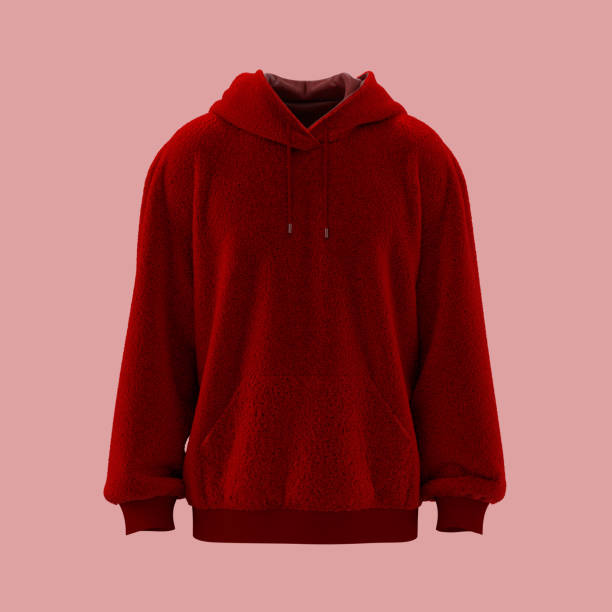 istock Blank fleece hooded mockup for print, 3d rendering, 3d illustration 1386700627