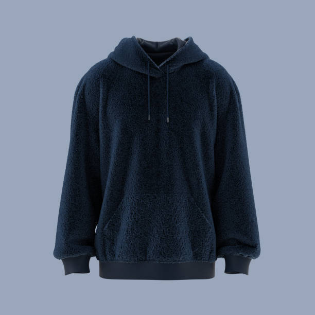 istock Blank fleece hooded mockup for print, 3d rendering, 3d illustration 1386700643
