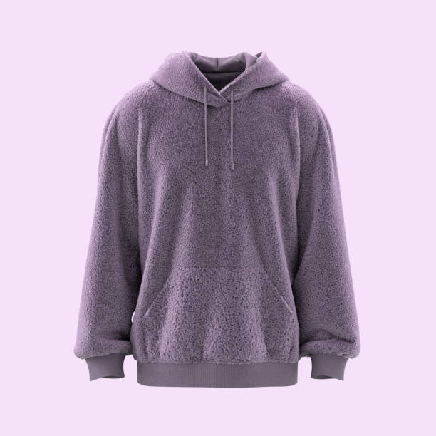 istock Blank fleece hooded mockup for print, 3d rendering, 3d illustration 1386700648