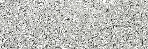 Black and white Damascus steel knife material. Steel pattern or surface use for background and wallpaper.