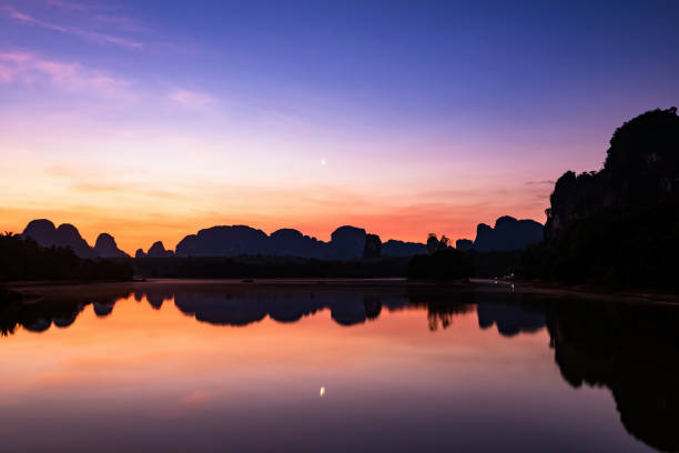 istock Nong Thale lake and Karst mountain at dawn, Krabi 1386702573