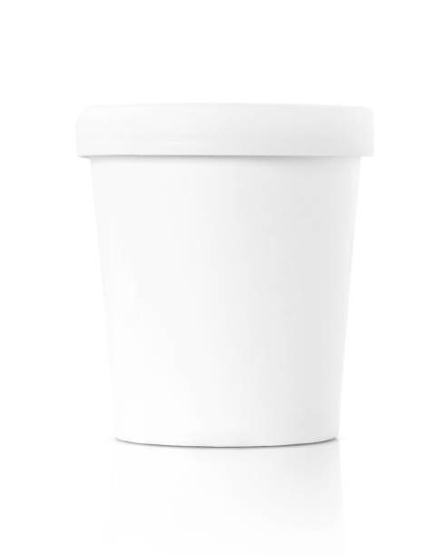 blank packaging white kraft paper cup for ecology product design mock-up