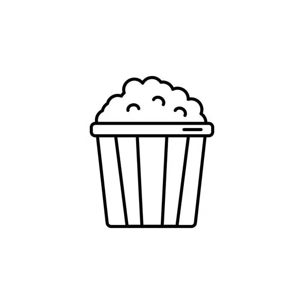 Vector illustration of Popcorn icon sign vector,Symbol, logo illustration for web and mobile