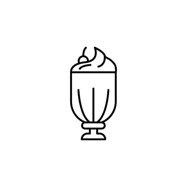 Vector illustration of Ice cream icon isolated on background. Dessert symbol modern, simple, vector, icon for website design, mobile app, ui. Vector Illustration