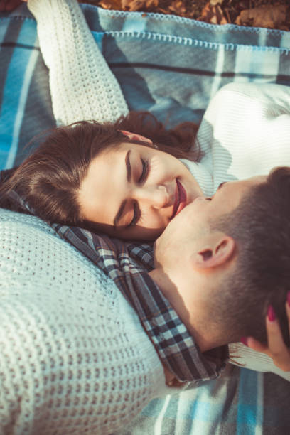 istock Happy couple looking at each other 1386708667