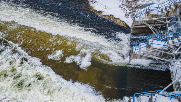 istock Heavy water from snow melt at dam 1386708671
