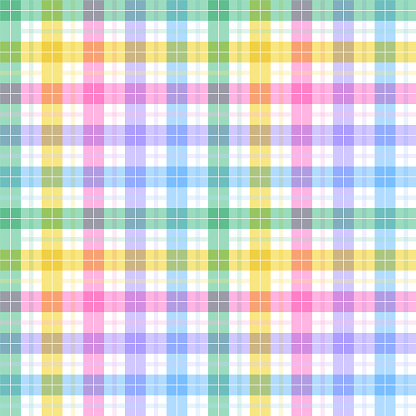 rainbow pastel scott plaid checkered gingham pattern