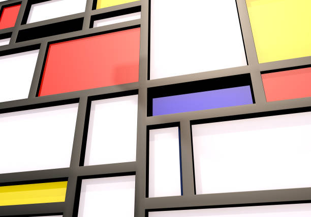 istock Abstract background with modernist wall or shelves. 3D illustration 1386712851
