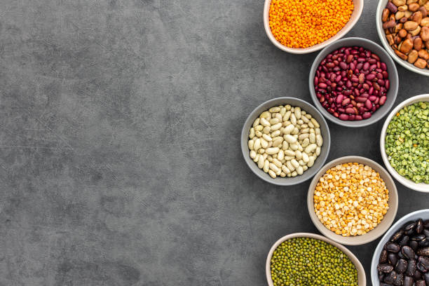 istock Different types of legumes in bowls 1386713466