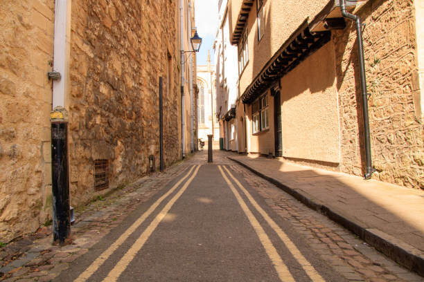 Street decreasing to nothing, Oxford, UK stock photo