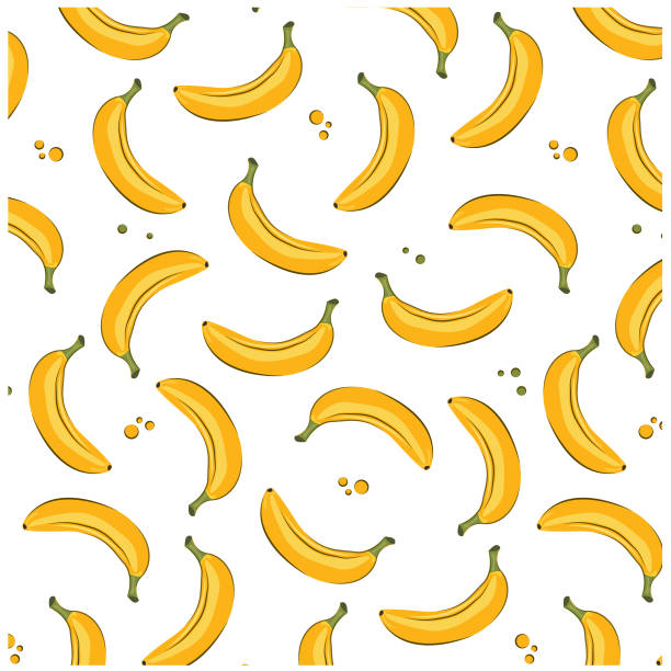istock banana pattern vector seamless eco fresh yummy vegan yellow exotic tropic fruit food on white stock 1386715853