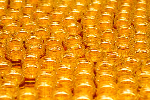 Many small glasses with thai honey