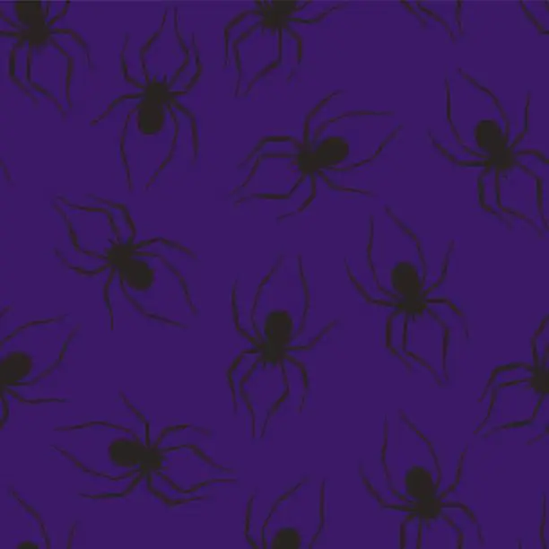 Vector illustration of Colored pattern with spider for halloween party