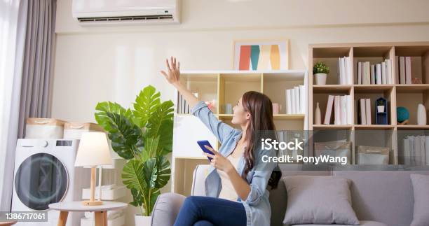 Iot Smart Home Concept Stock Photo - Download Image Now - Air Conditioner, Domestic Life, Home Interior