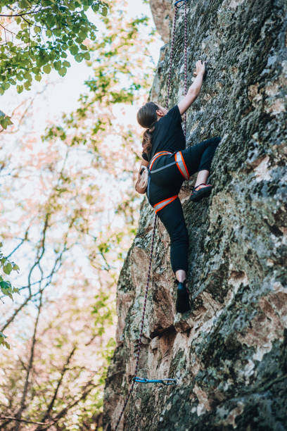 istock The rock-climber during rock conquest 1386718663