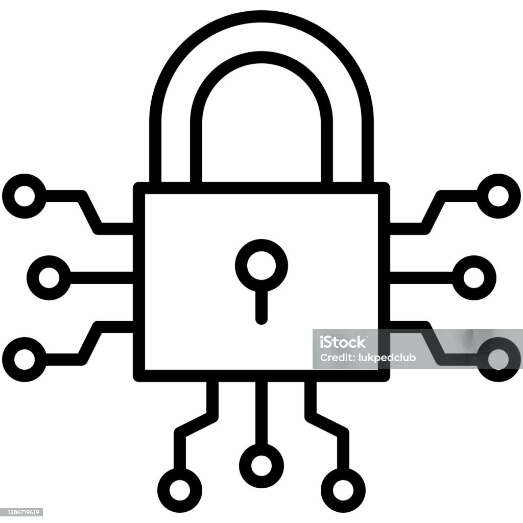 Cryptography Icon Blockchain Related Vector Illustration Stock ...