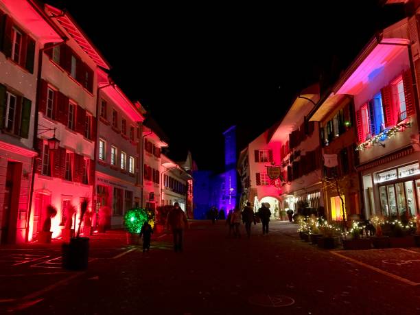 istock Swiss - murten - murten light festival 1386719903
