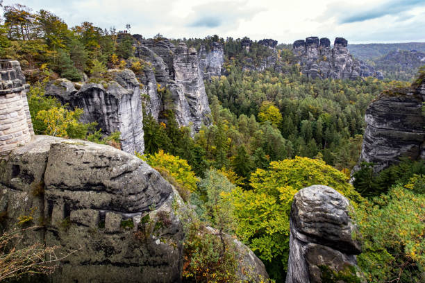 istock The picturesque cliffs of Bastei 1386733443